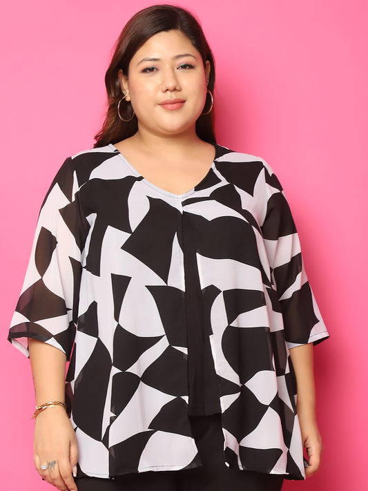 Elegant Plus Size Women Casual Top