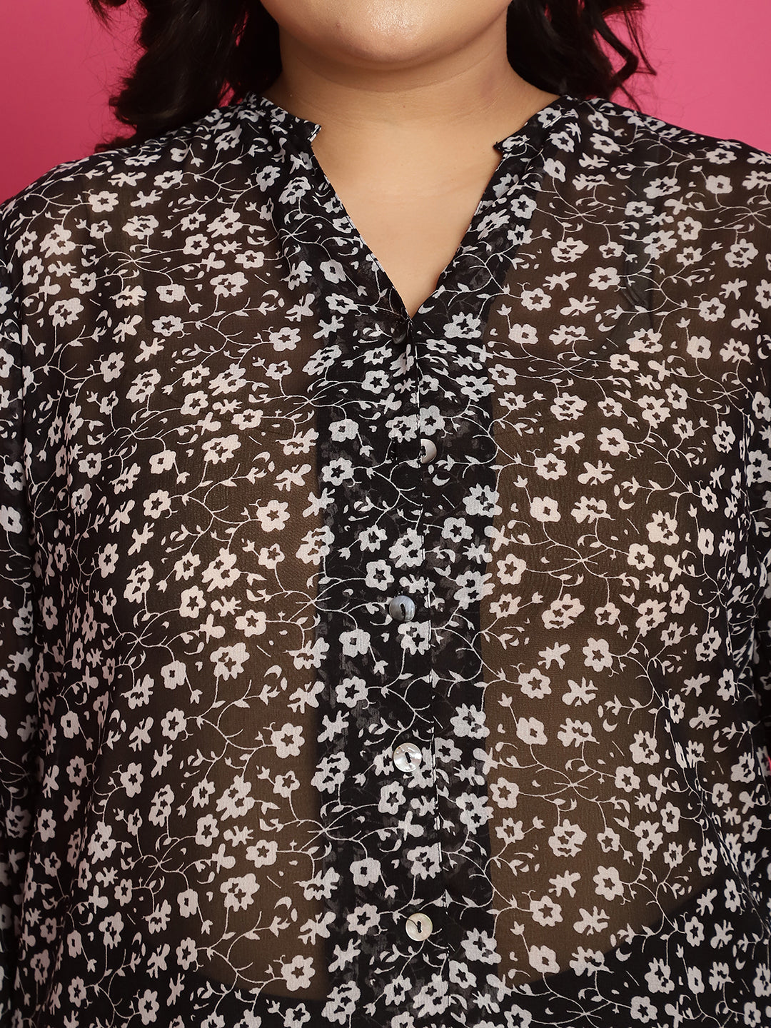 Plus Size Georgette Shirt