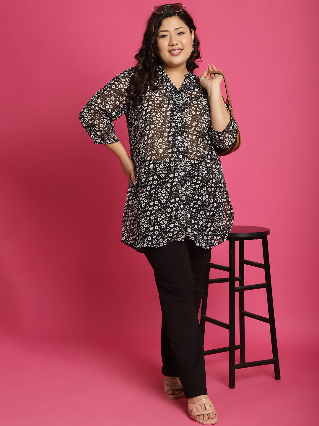 Plus Size Georgette Shirt