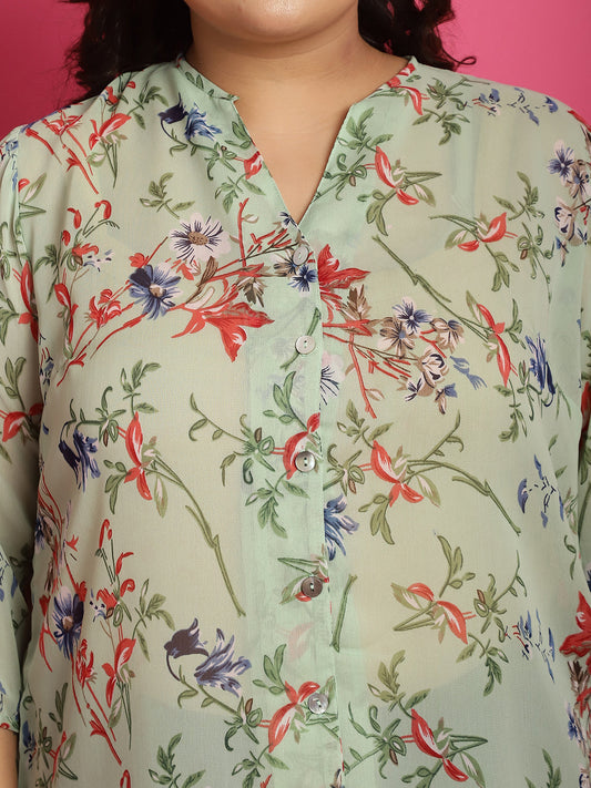 Plus Size Georgette Shirt