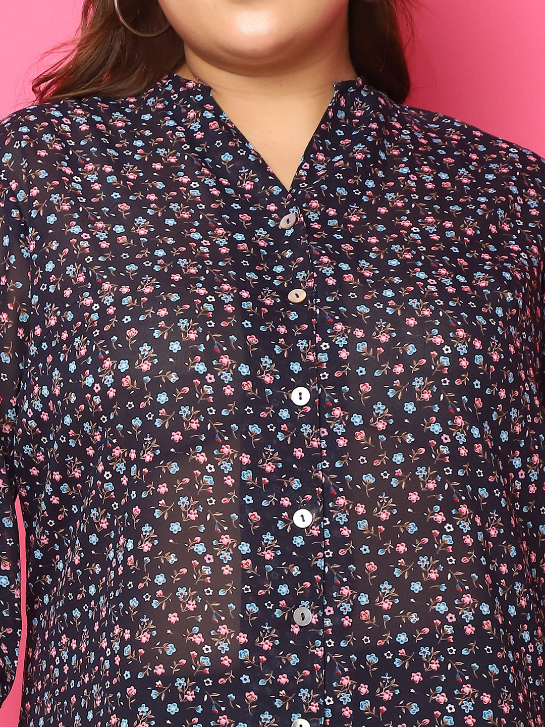 Plus Size Georgette Shirt