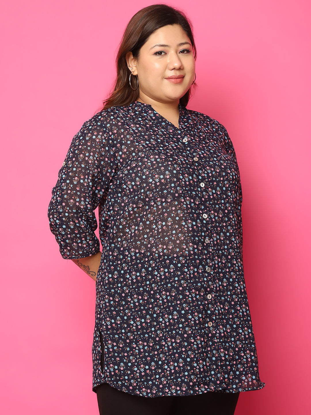 Plus Size Georgette Shirt