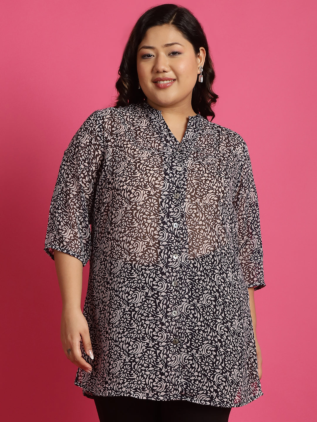 Plus Size Georgette Shirt