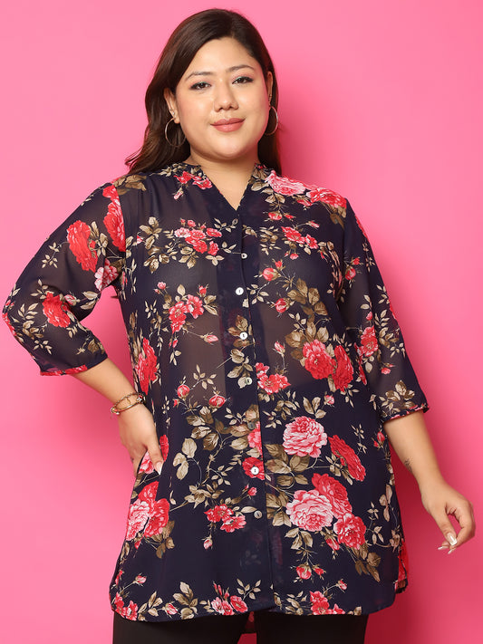 Plus Size Georgette Shirt