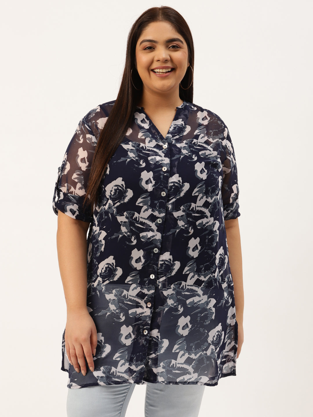 Plus Size Georgette Shirt