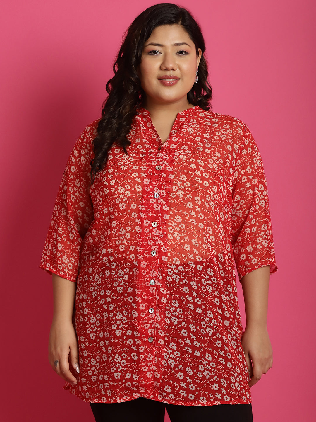 Plus Size Georgette Shirt
