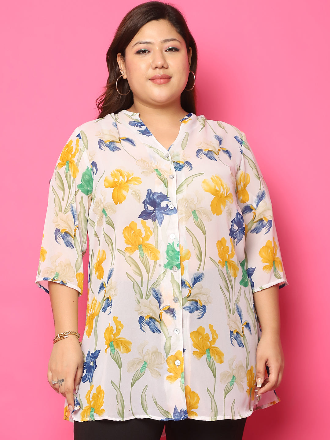 Plus Size Georgette Shirt