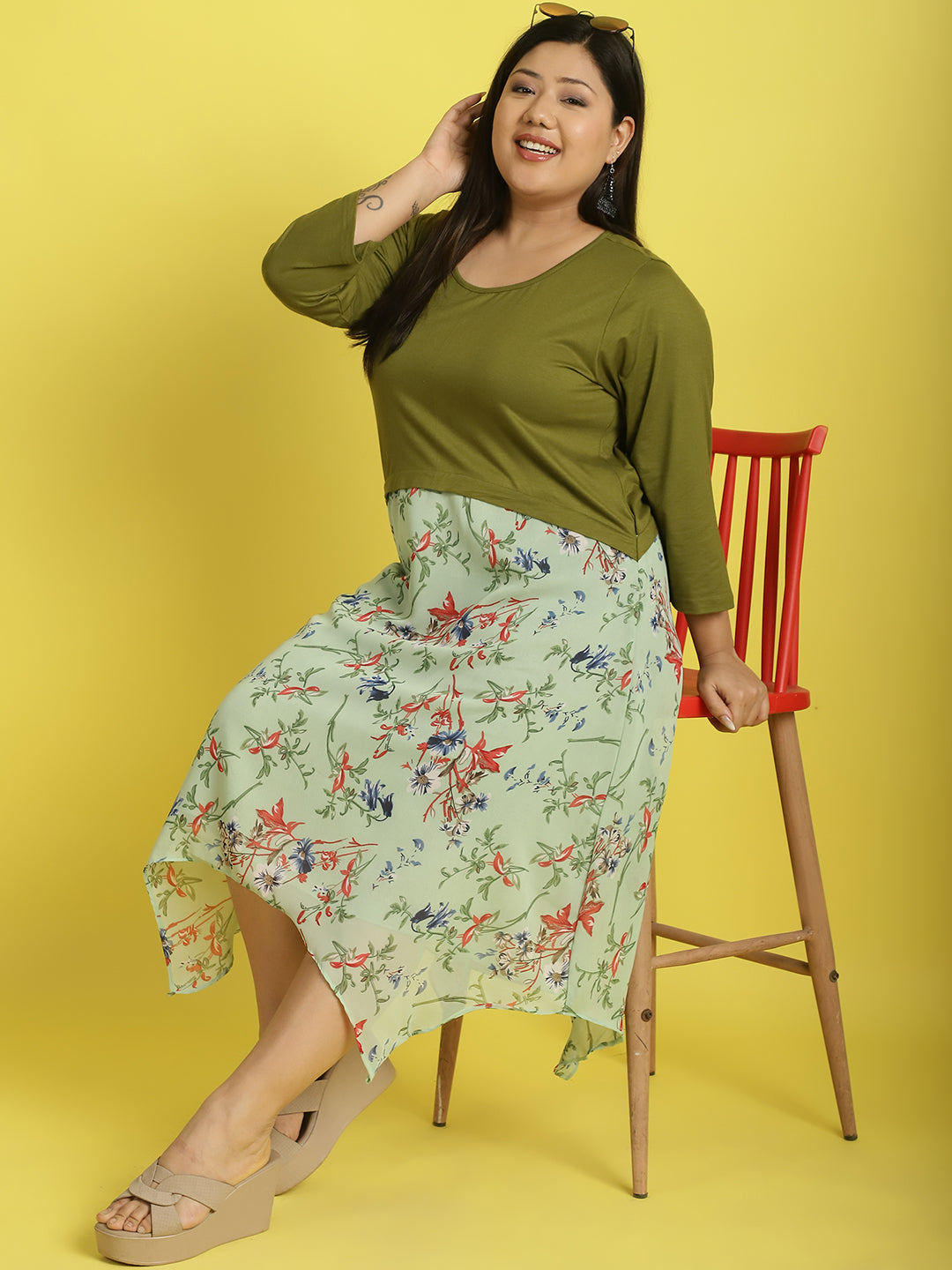 Plus Size A-Line Dress