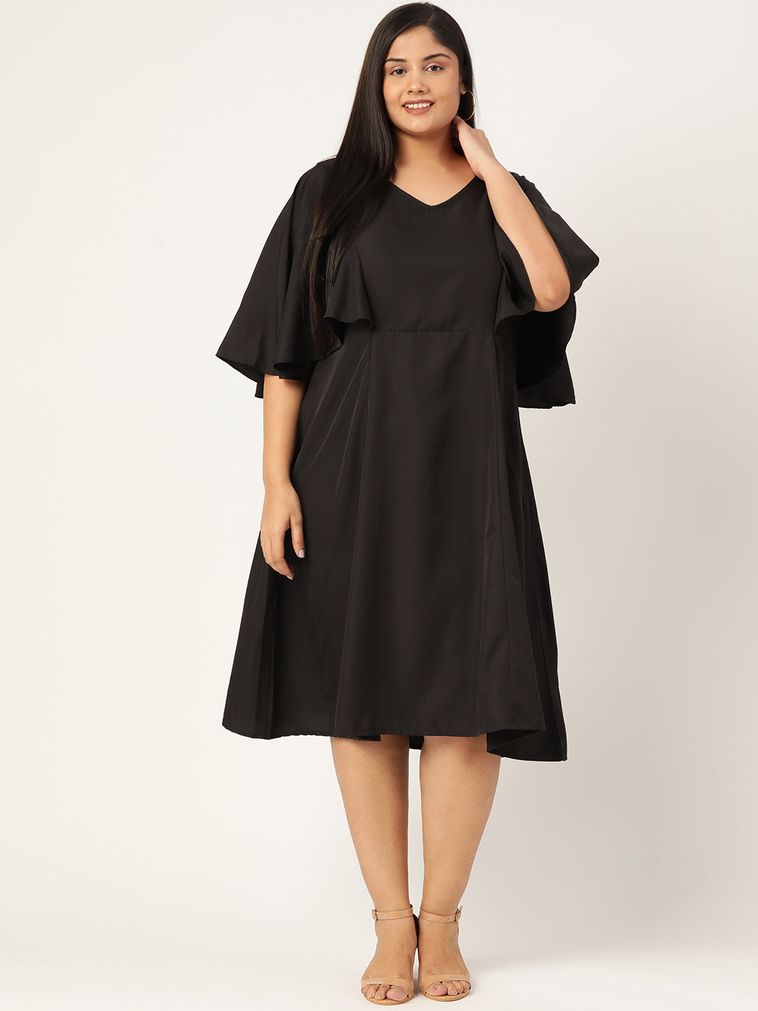 Plus Size A-Line Midi Dress
