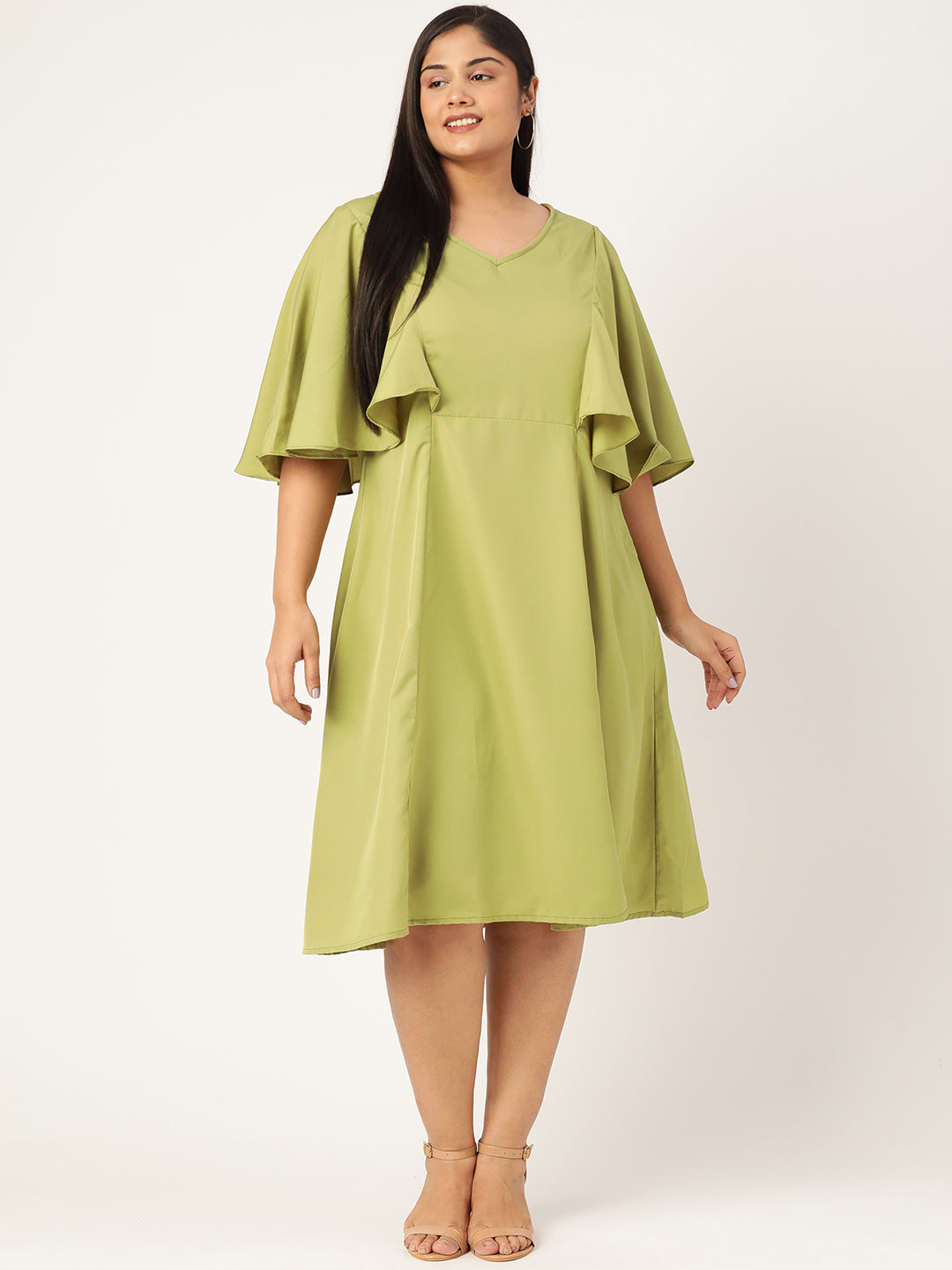 Plus Size A-Line Midi Dress