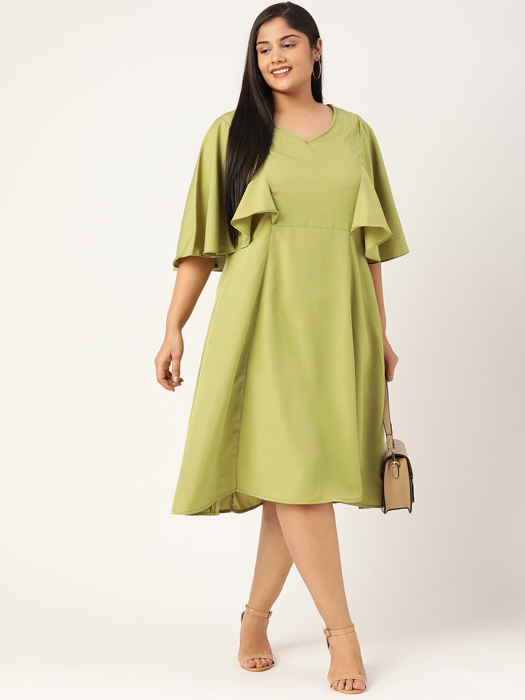 Plus Size A-Line Midi Dress