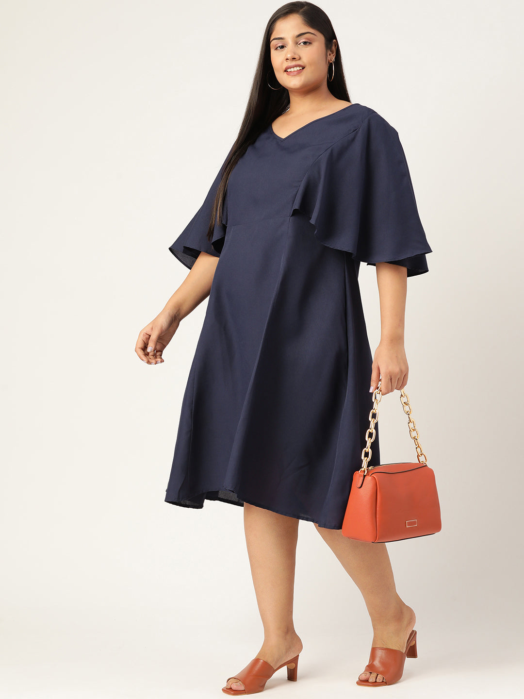 Plus Size A-Line Midi Dress