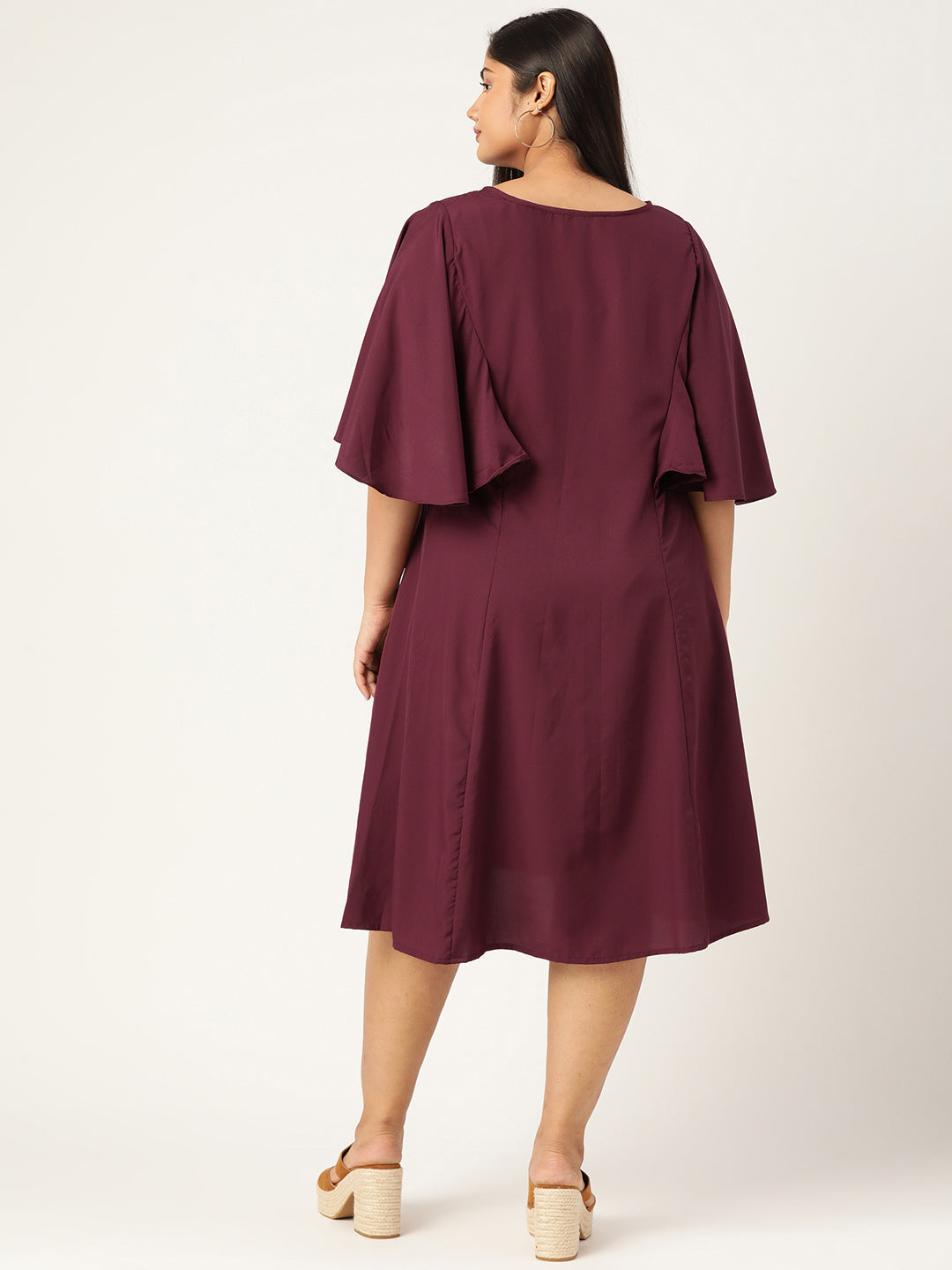 Plus Size A-Line Midi Dress