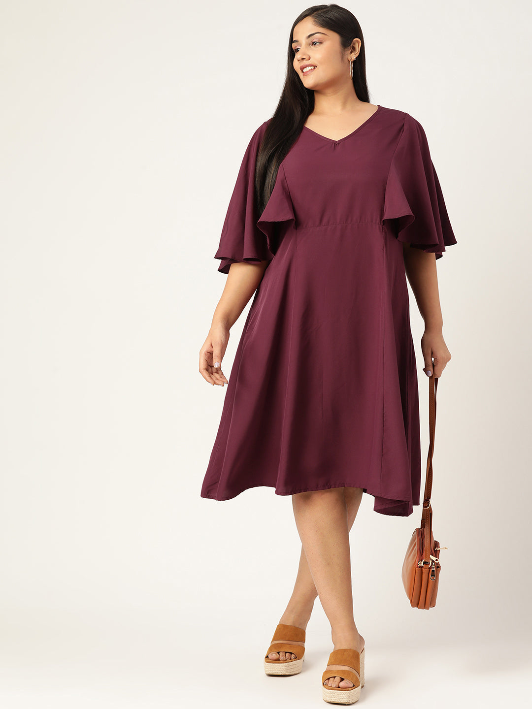 Plus Size A-Line Midi Dress