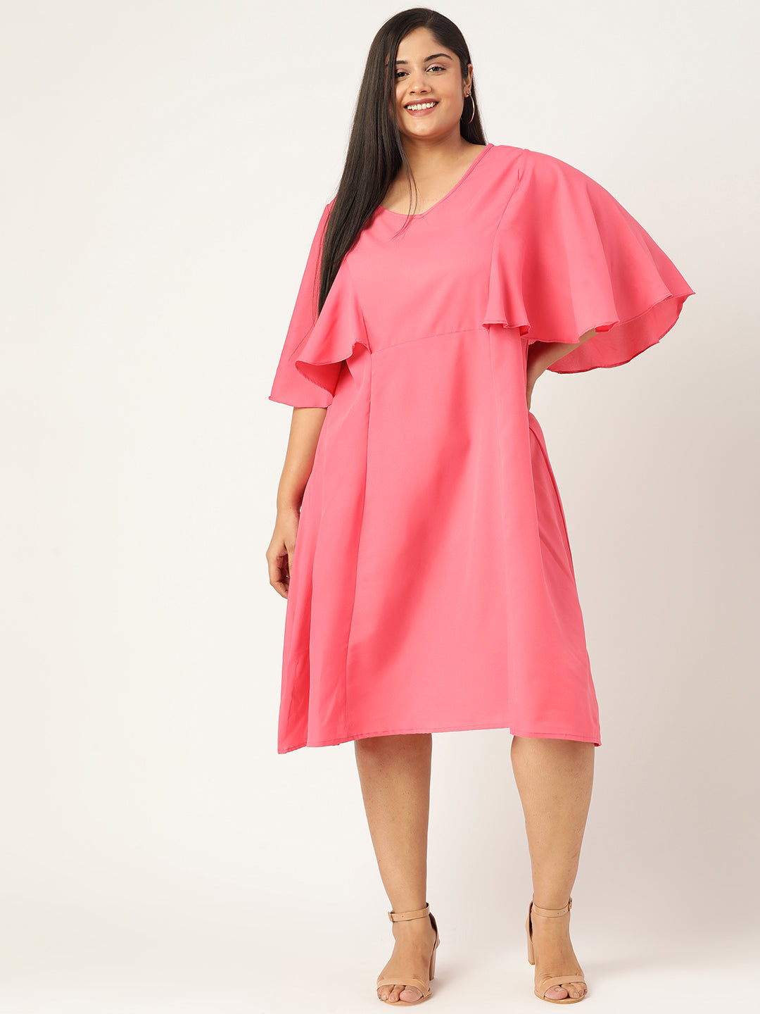 Plus Size A-Line Midi Dress