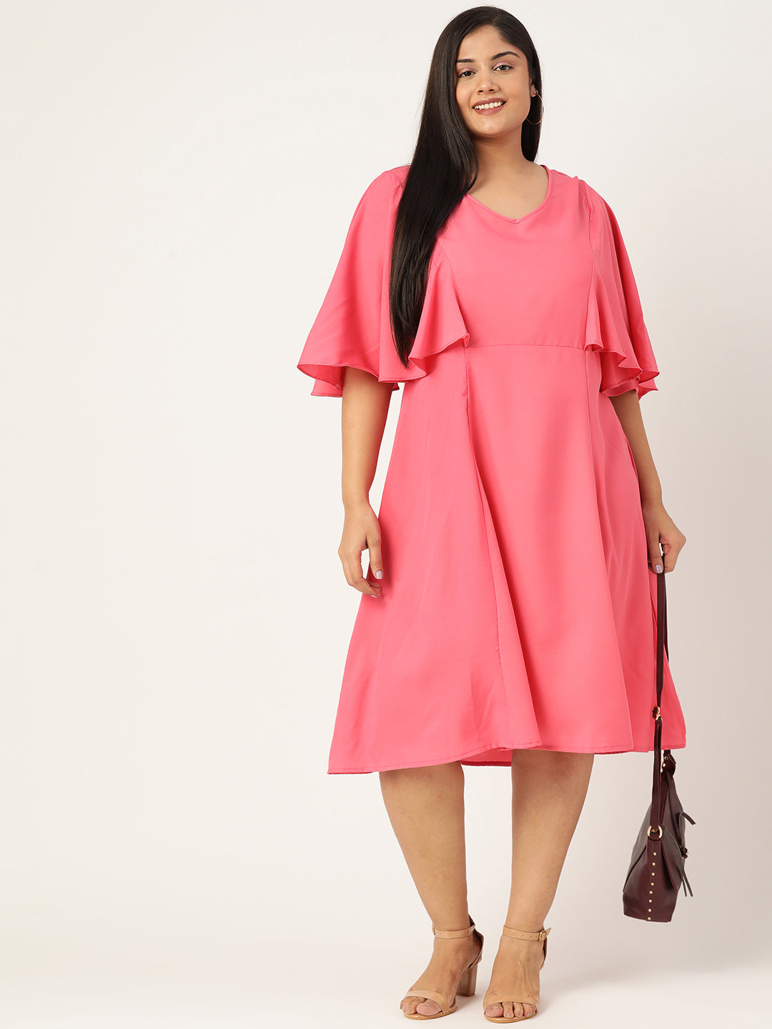 Plus Size A-Line Midi Dress