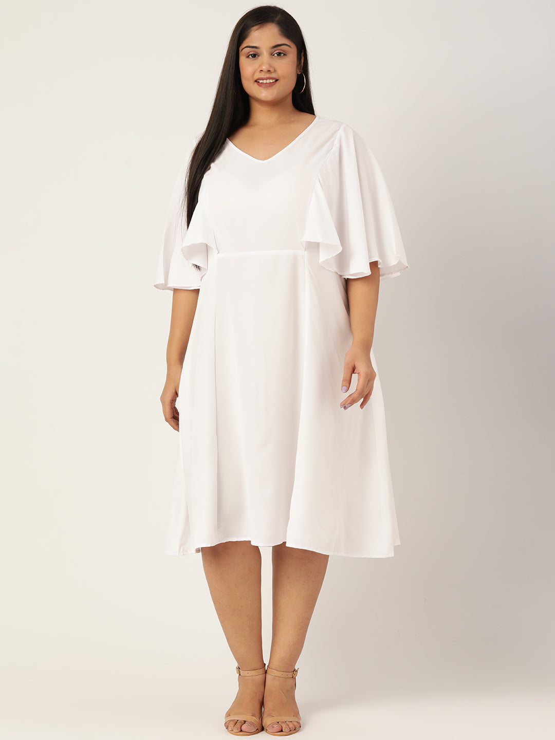 Plus Size A-Line Midi Dress