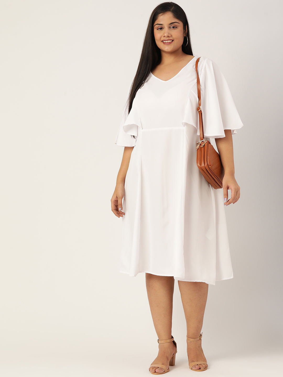 Plus Size A-Line Midi Dress
