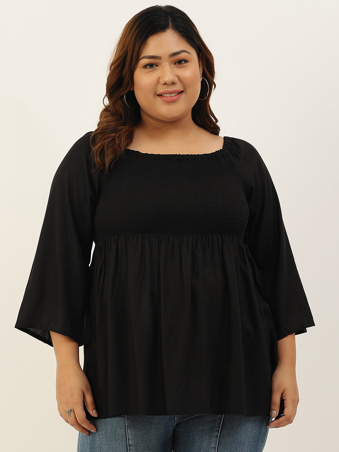 Plus Size A-Line Bobbin Party Wear Top