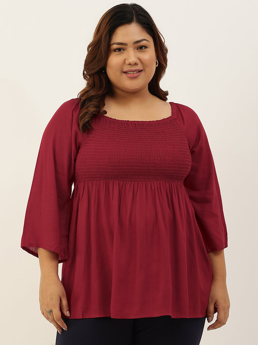 Plus Size A-Line Bobbin Party Wear Top