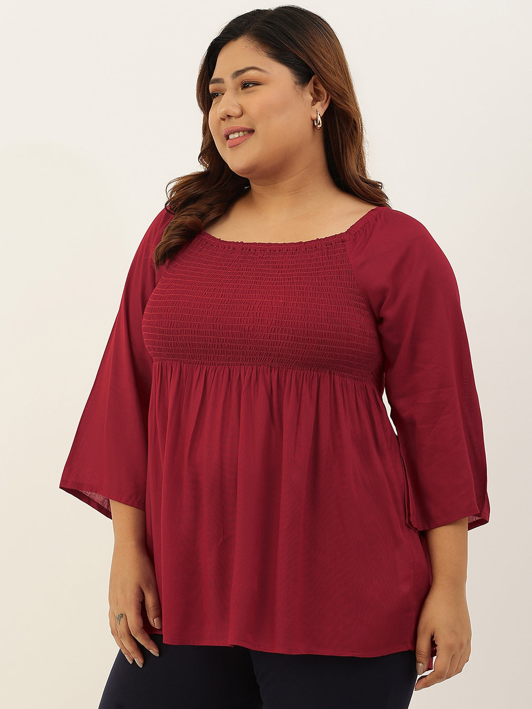 Plus Size A-Line Bobbin Party Wear Top