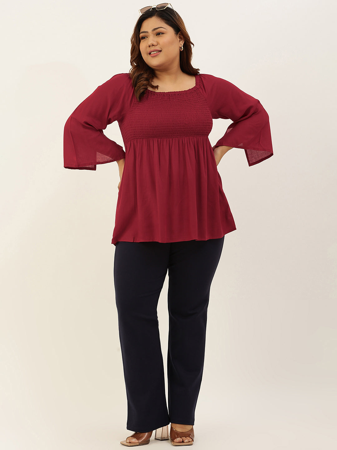 Plus Size A-Line Bobbin Party Wear Top