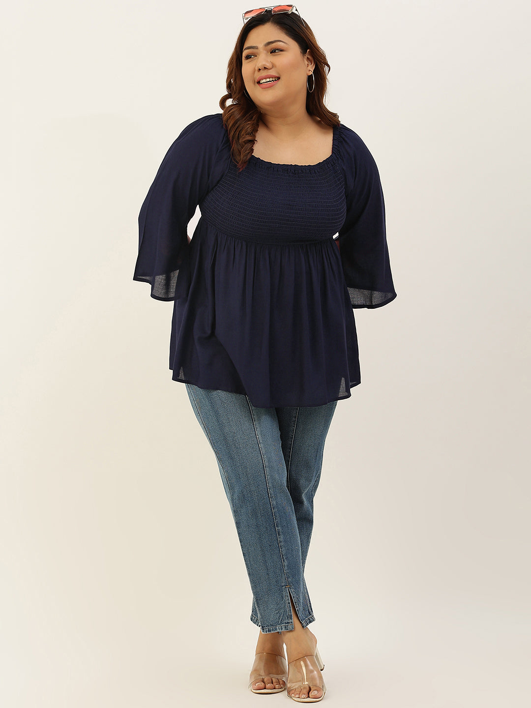 Plus Size A-Line Bobbin Party Wear Top
