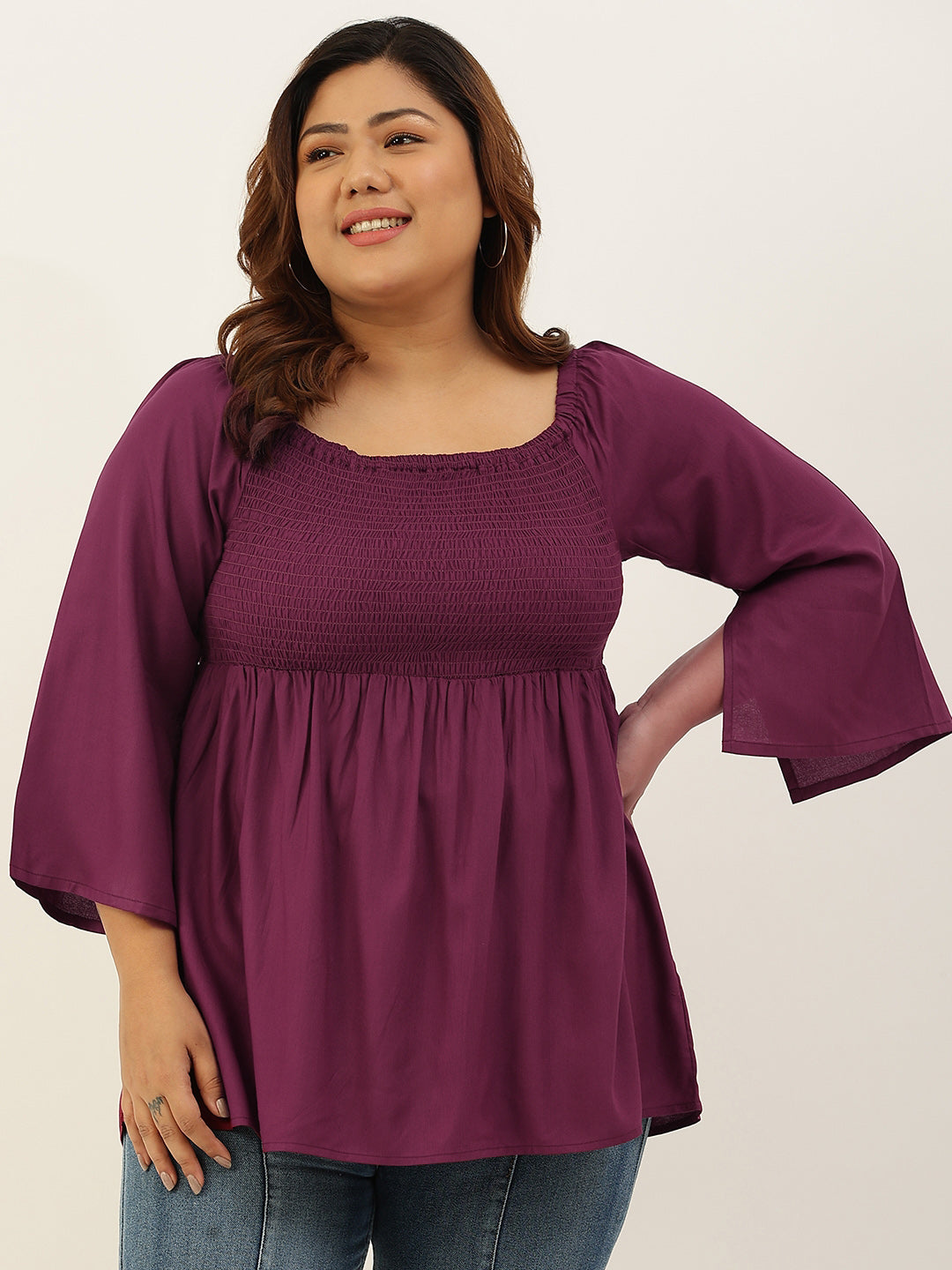 Plus Size A-Line Bobbin Party Wear Top
