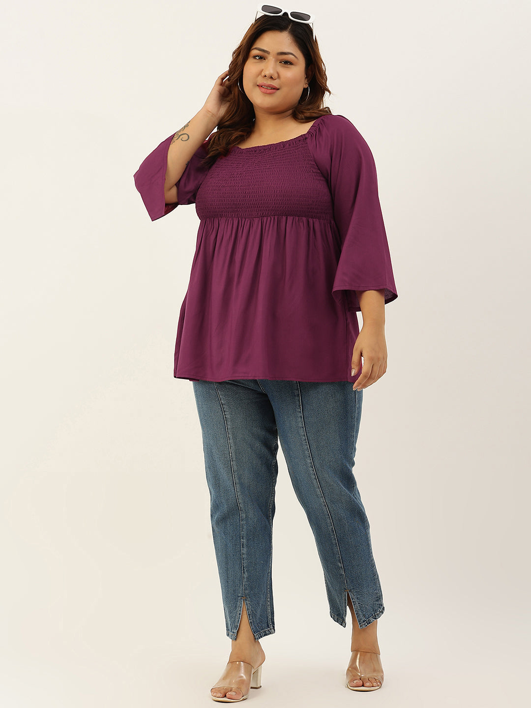 Plus Size A-Line Bobbin Party Wear Top