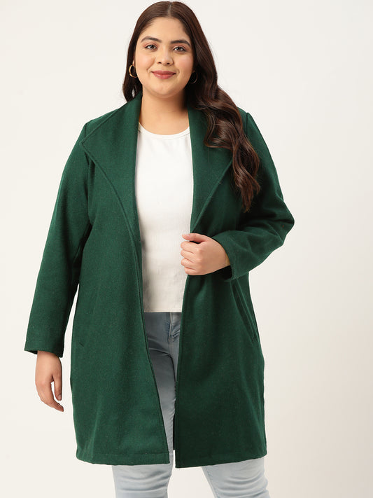 Notched Lapel Longline Overcoat