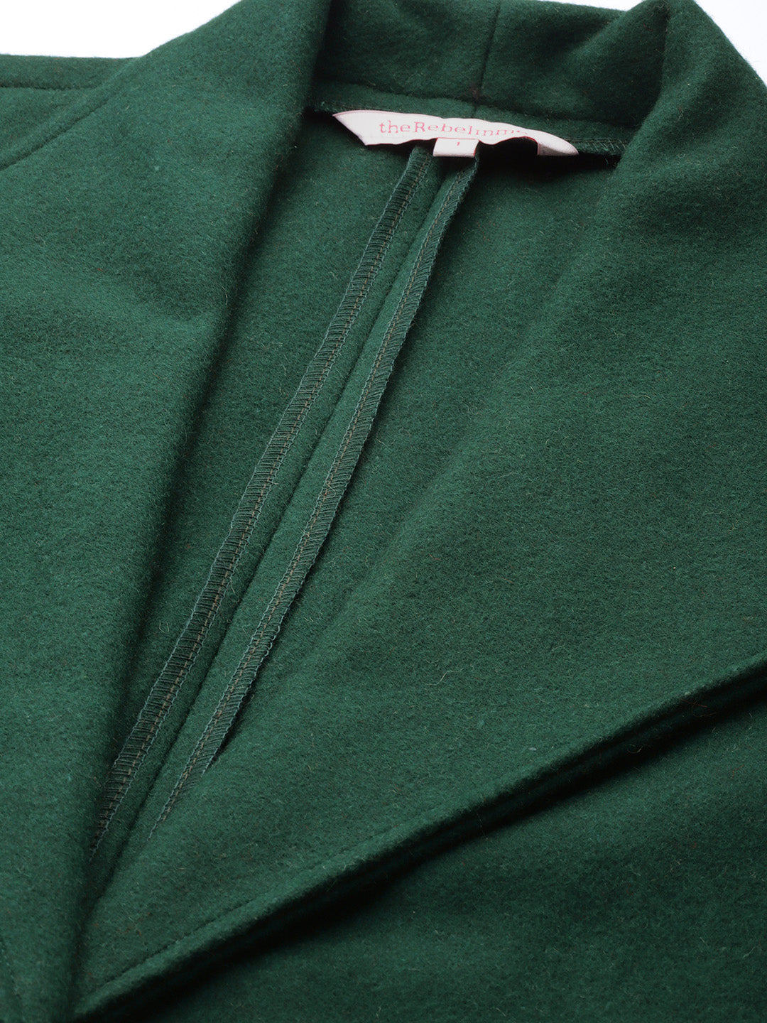 Notched Lapel Longline Overcoat