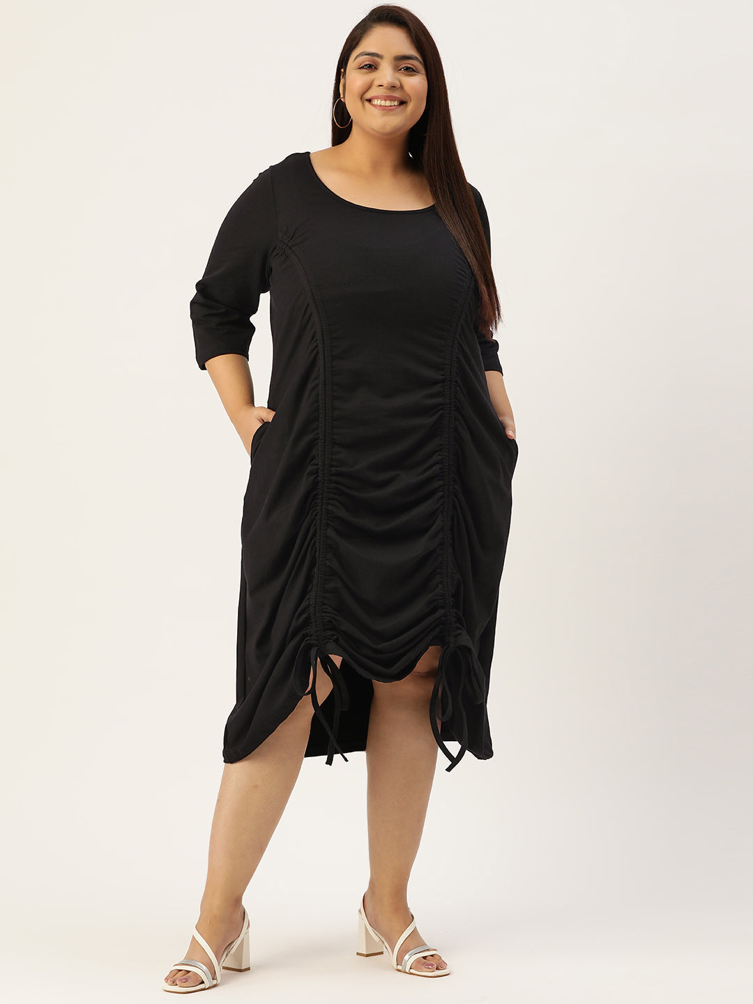 Plus Size A-Line Knitted Dress