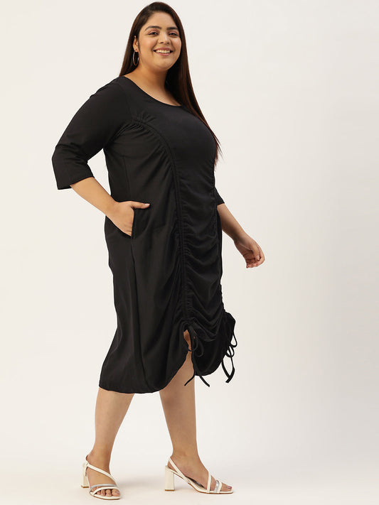 Plus Size A-Line Knitted Dress