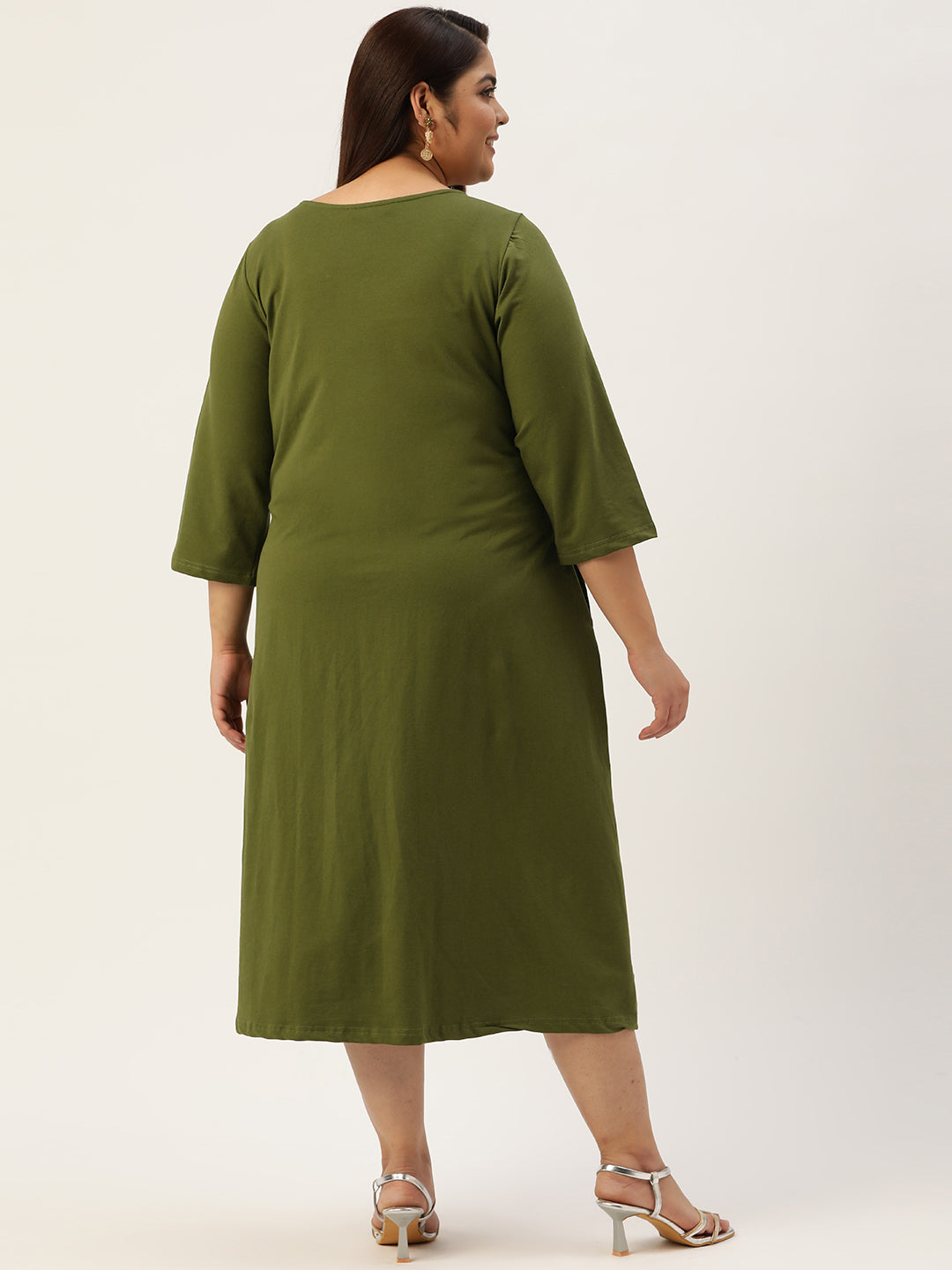 Plus Size A-Line Knitted Dress