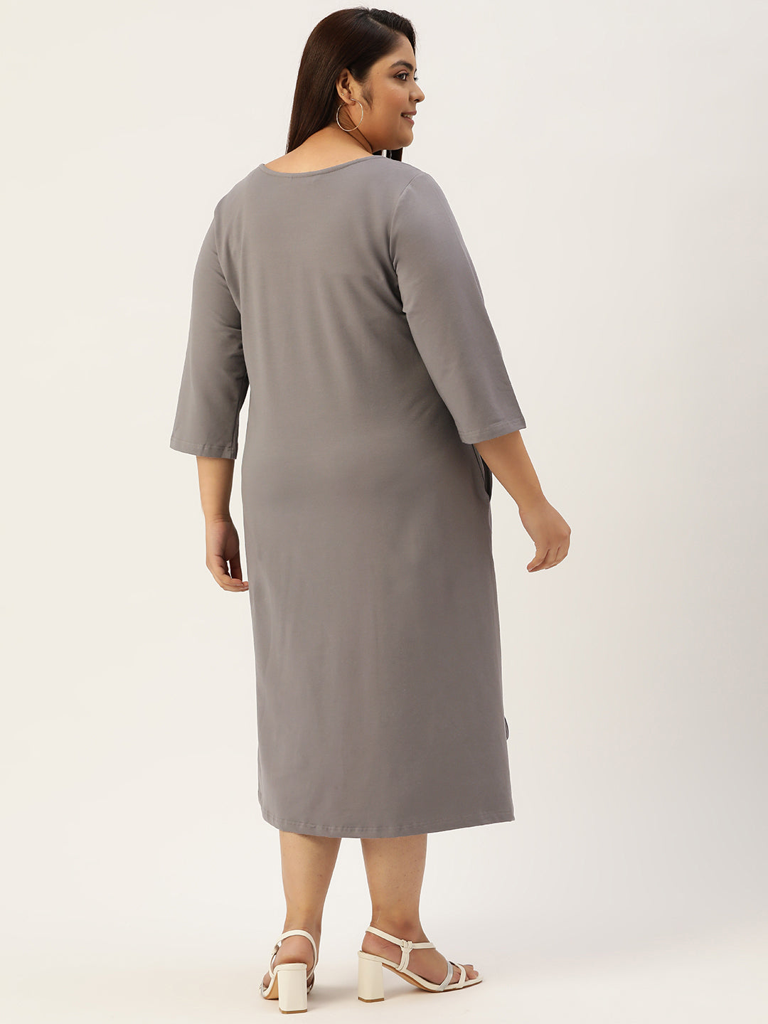 Plus Size A-Line Knitted Dress