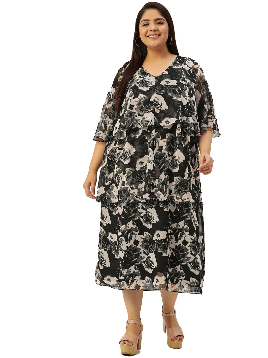 Modern Trendy Plus Size Women’s Dress