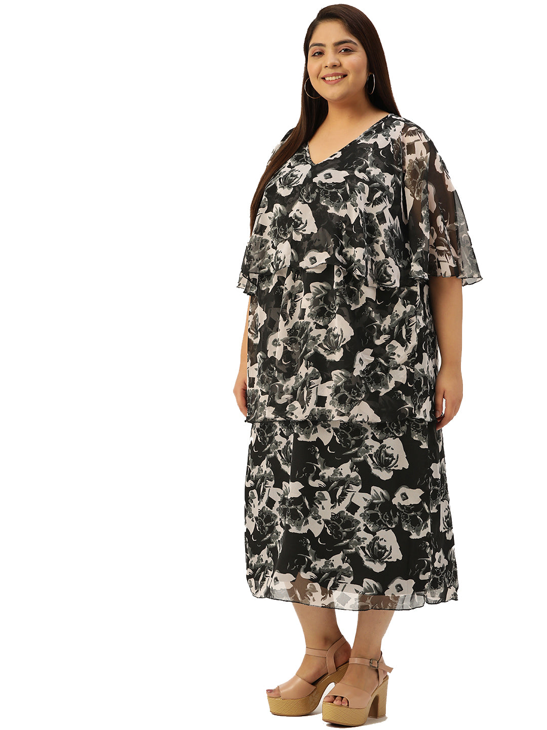 Modern Trendy Plus Size Women’s Dress