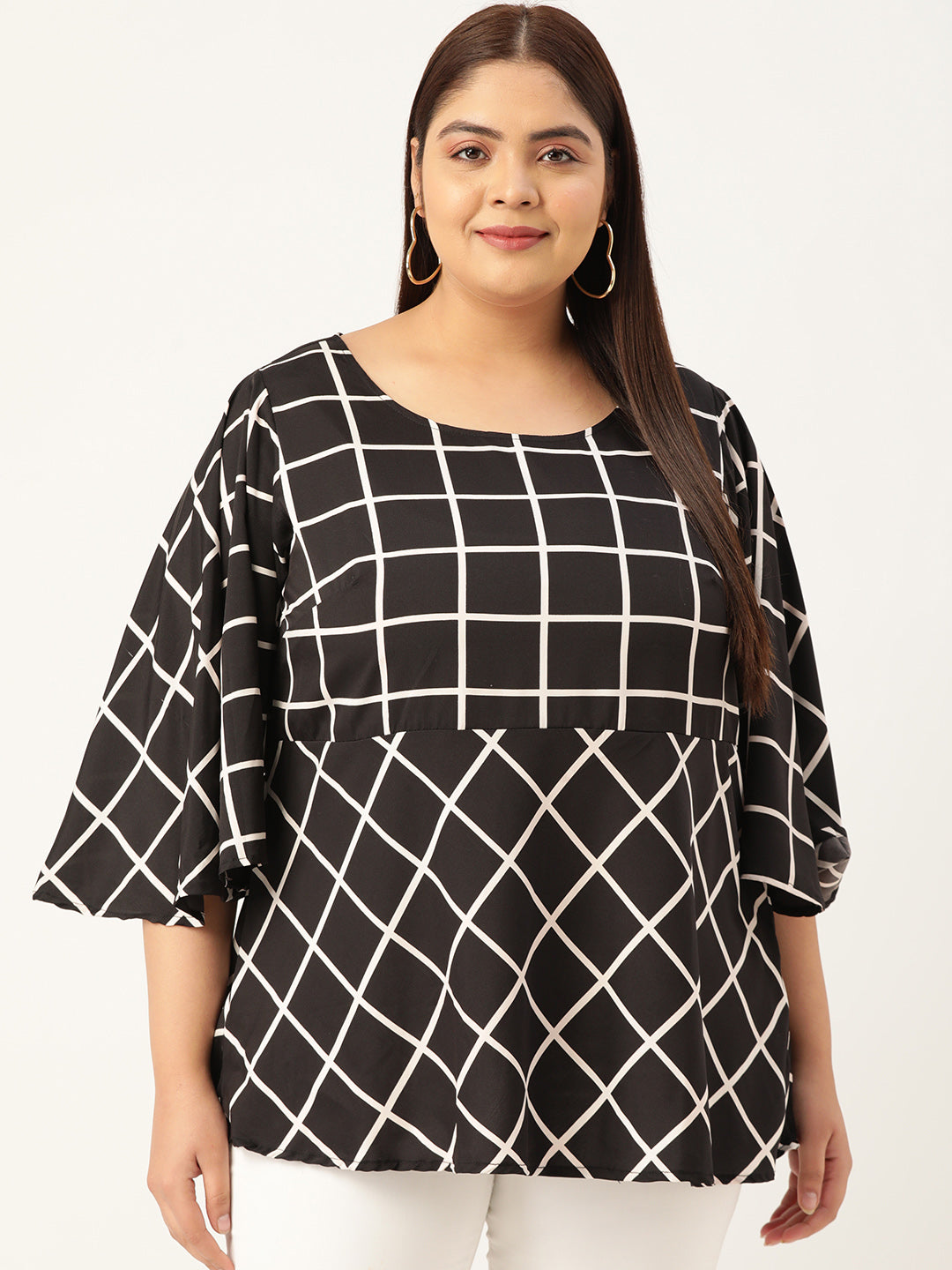 Plus Size Pleated Top