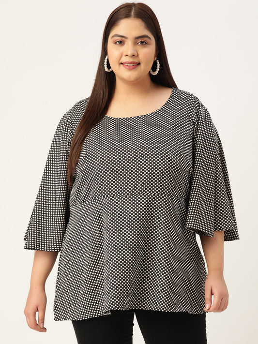 Plus Size Pleated Top