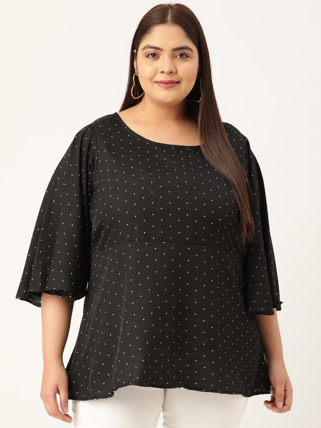 Plus Size Pleated Top