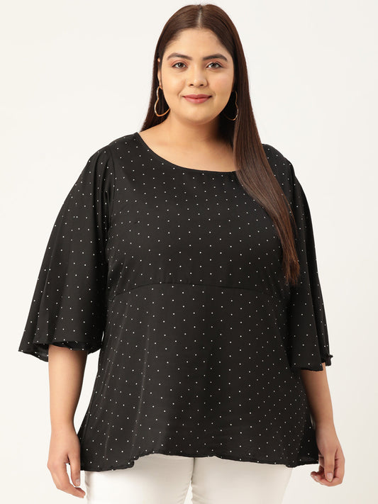 Plus Size Pleated Top