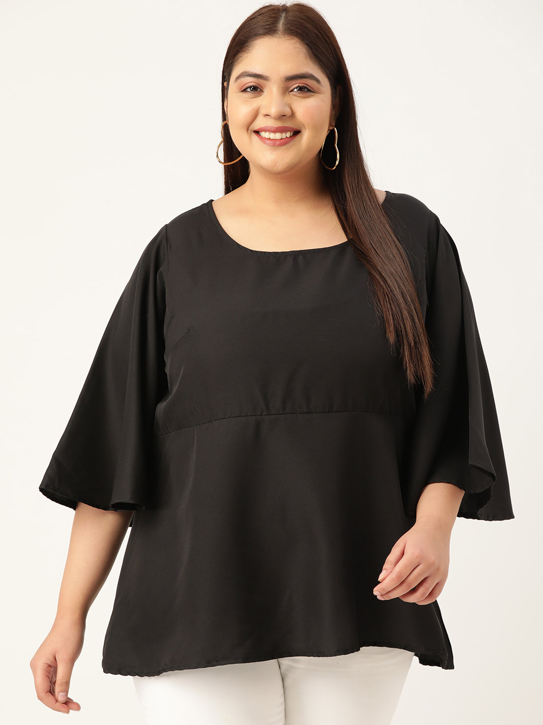 Plus Size Pleated Top
