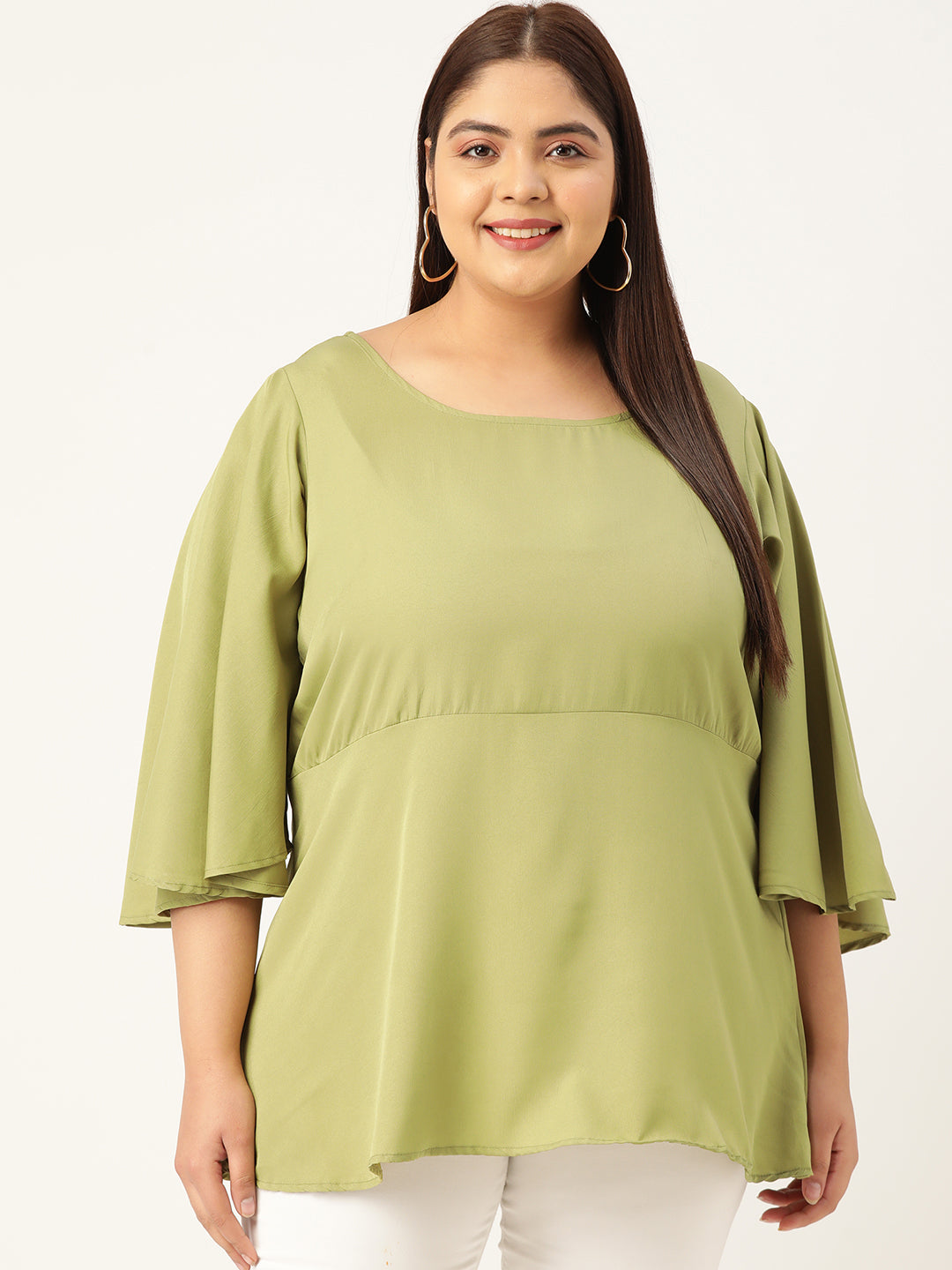 Plus Size Pleated Top
