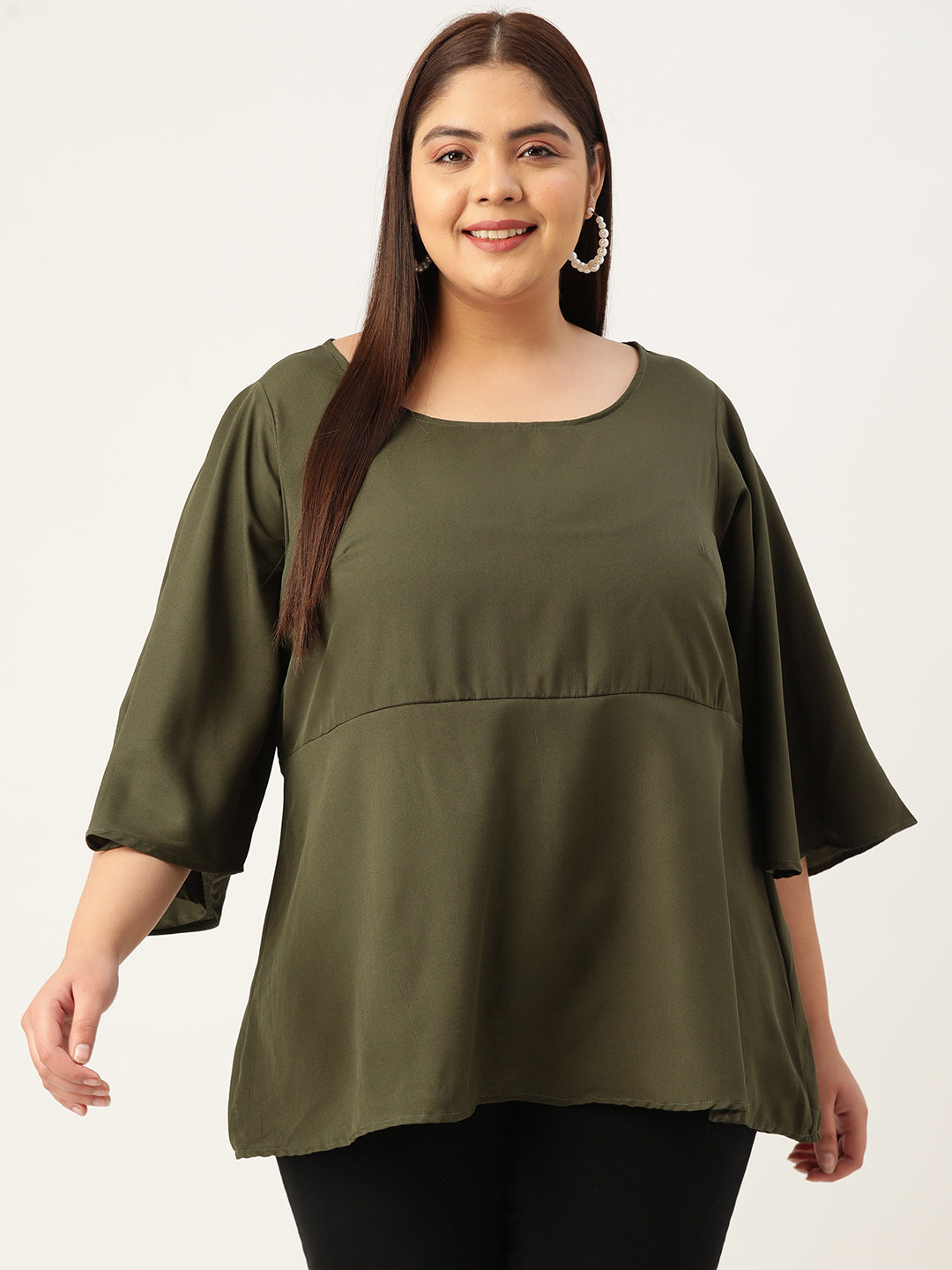 Plus Size Pleated Top