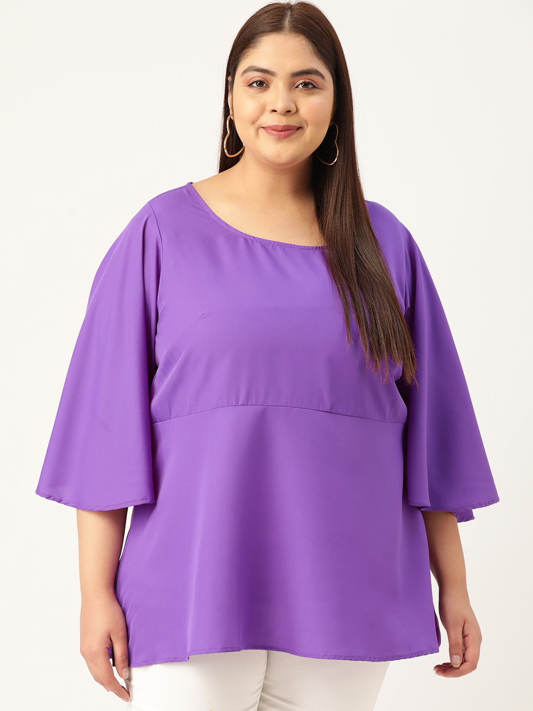 Plus Size Pleated Top