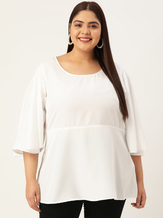 Plus Size Pleated Top