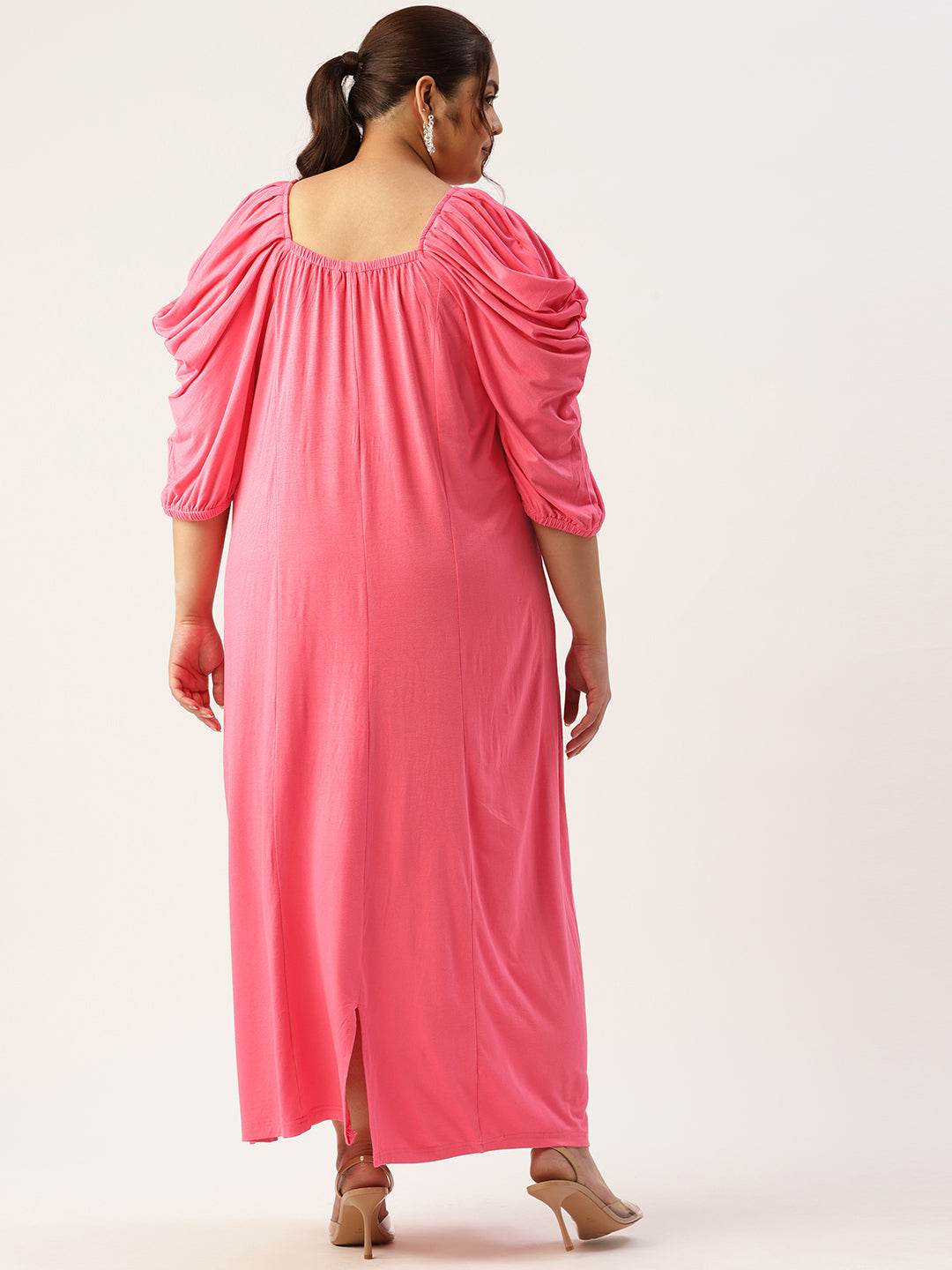 Plus Size A-Line Party Wear Maxi Dress