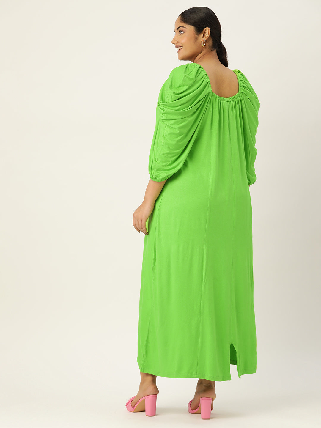 Plus Size A-Line Party Wear Maxi Dress