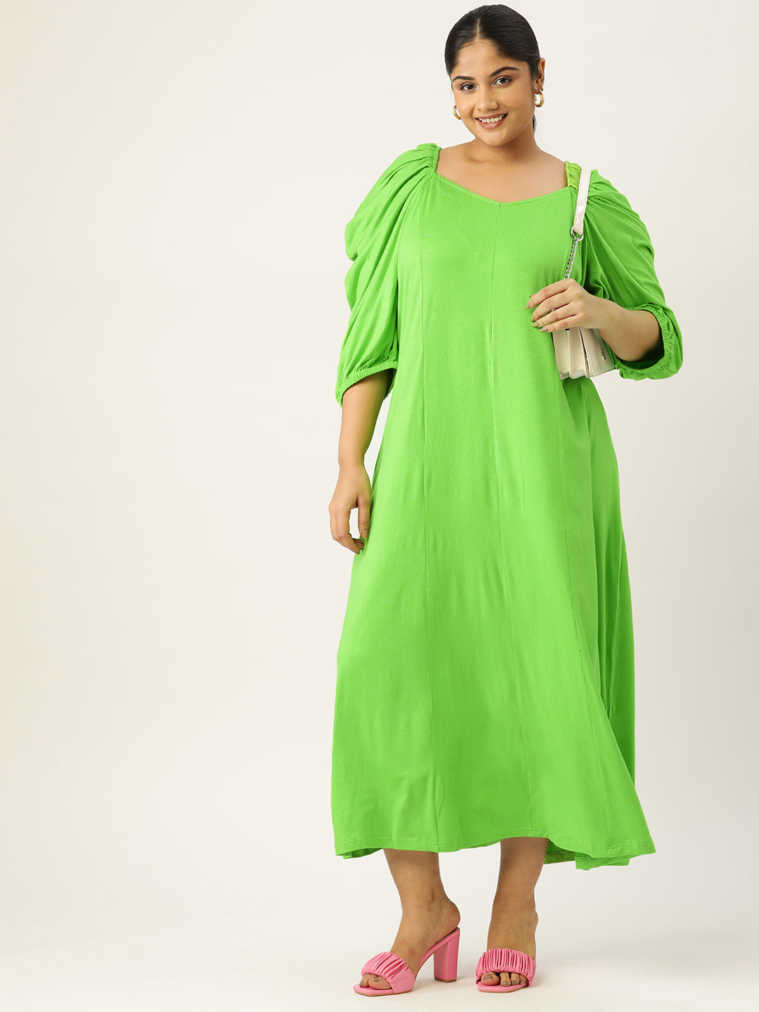 Plus Size A-Line Party Wear Maxi Dress