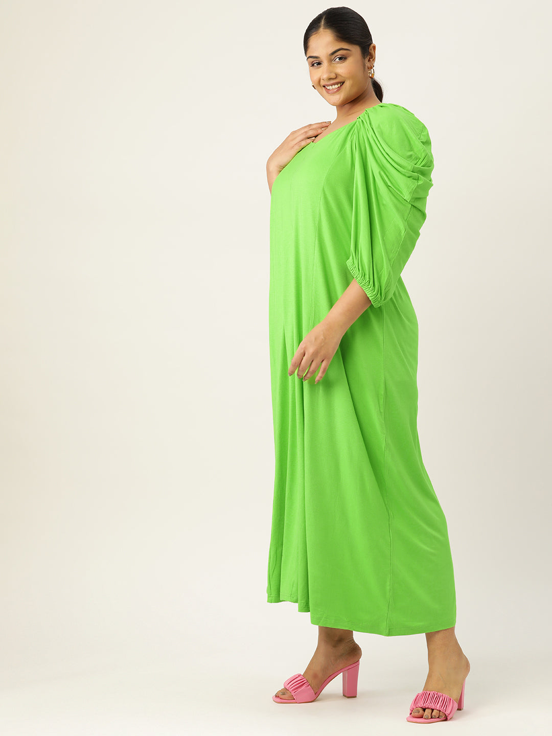 Plus Size A-Line Party Wear Maxi Dress